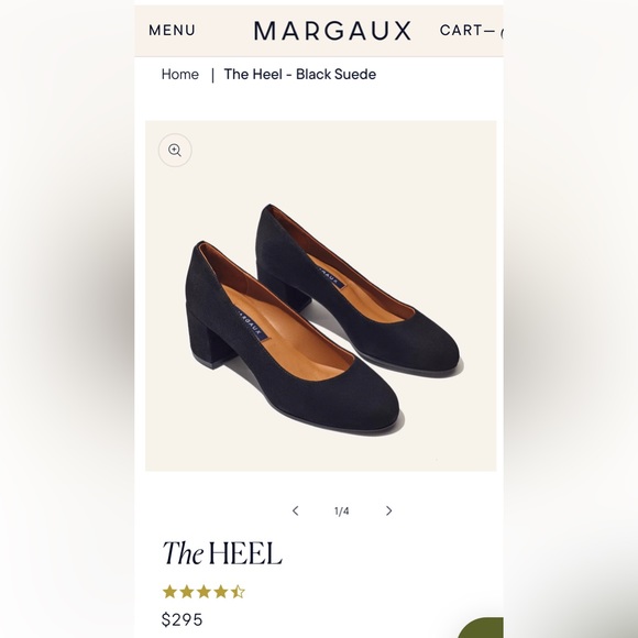 NWT Margaux The Heel Black suede in 41 (Size 10) W